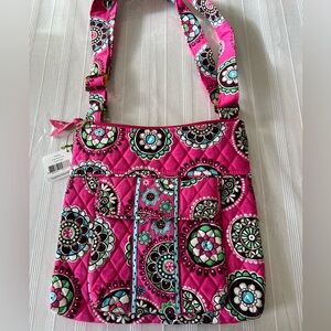 Vera Bradley Pink and Teal Patterned Crossbody Bag NWT